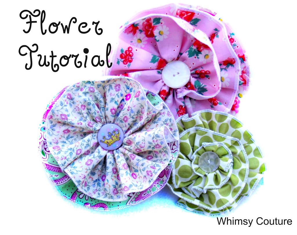 Free Fabric Flower Tutorial Archives Whimsy Couture Sewing Patterns