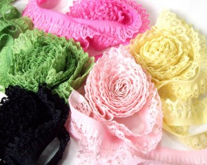 Elastic Lace As Decorative Embellishment For Knit Garments