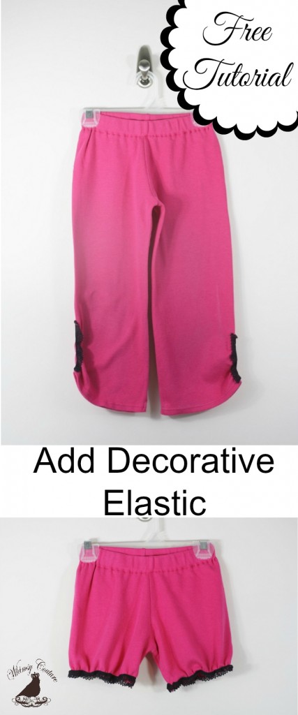 Add Decorative Elastic To Pants