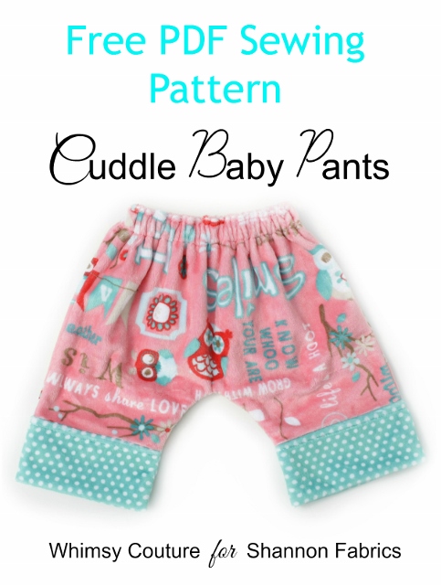 Baby harem pants sewing pattern