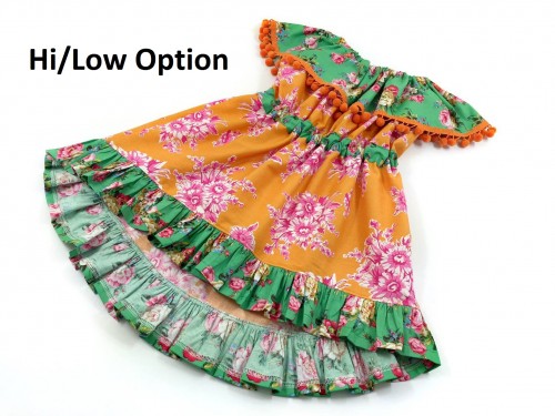 Celebration Dress Sewing Pattern with hi low option by Whimsy Couture