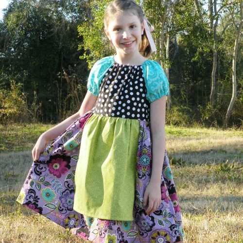 Girls Peasant Dress Pattern - with apron and sash - Whimsy Couture ...