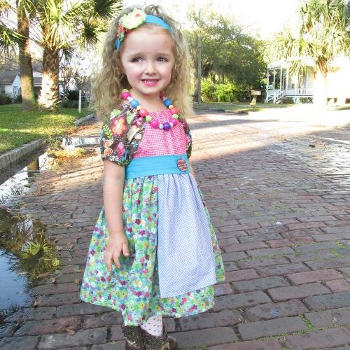 Girls Peasant Dress Pattern - with apron and sash - Whimsy Couture ...