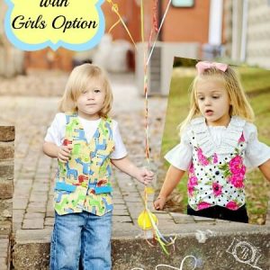 Boys vest sewing pattern with girls option.