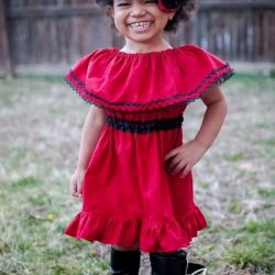 Girls ruffle dress sewing pattern. The Celebration Dress pattern by Whimsy Couture