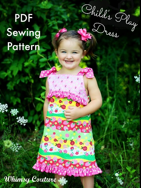Child's Play dress sewing pattern by Whimsy Couture