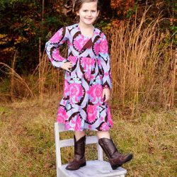 Empire style dress sewing pattern for girls. Whimsy Couture
