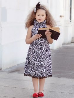 High Collar Dress Pattern - Girls - Whimsy Couture Sewing Patterns Products
