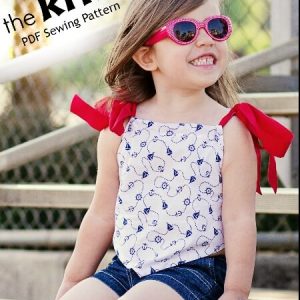Kite top sewing pattern. Cute sleeveless top pattern for girls.