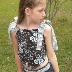 Kite top sewing pattern. Cute sleeveless top pattern for girls.