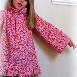 Puff ruffle peasant dress pattern for girls. Comes with top length and other options | Whimsy Couture