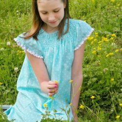 Heirloom Garden Dress Sewing Pattern. A faux bishop dress pattern by Whimsy Couture.