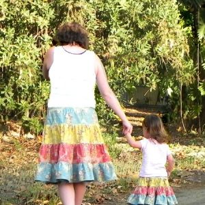 4-tiered skirt sewing pattern for girls and ladies