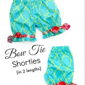 Bow tie shorties sewing pattern by Whimsy Couture