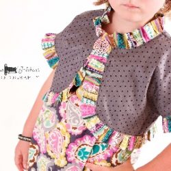 Ruffle bolero sewing pattern by Whimsy Couture