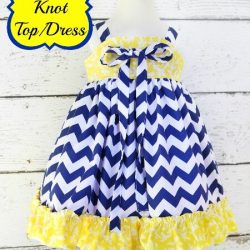 Tie band knot dress sewing pattern by Whimsy Couture