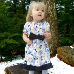 Ruffle peasant dress sewing pattern by Whimsy Couture