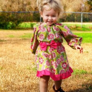 Ruffle peasant dress sewing pattern by Whimsy Couture