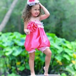 Lacy ruffle petti romper sewing pattern by Whimsy Couture