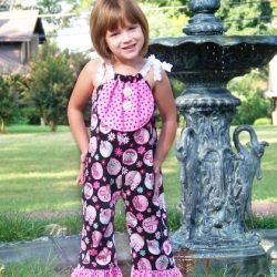 Bib romper sewing pattern by Whimsy Couture
