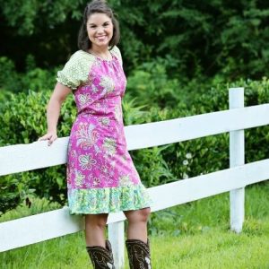 Ladies peasant top dress sewing pattern by Whimsy Couture