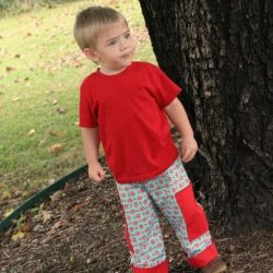 Boys pants sewing pattern with cuffs