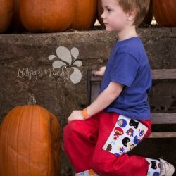 Boys pants sewing pattern with cuffs