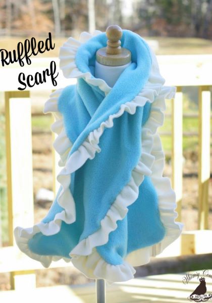 Ruffled Fleece Scarf Sewing Pattern Whimsy Couture DIY Crush