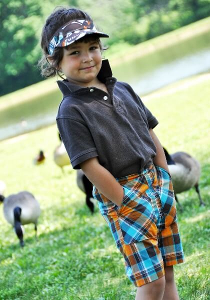Boys shorts sewing pattern by Whimsy Couture