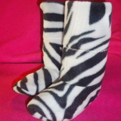 Fleece booties sewing pattern by Whimsy Couture