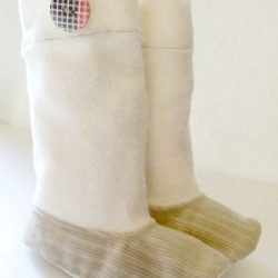 Fleece booties sewing pattern by Whimsy Couture