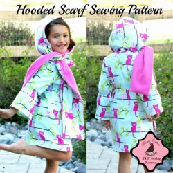Hooded scarf sewing pattern by Whimsy Couture (2)