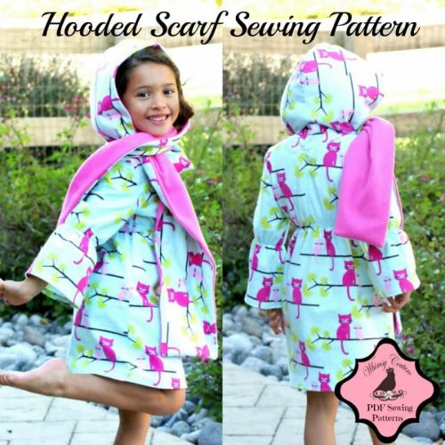 Hooded Scarf Sewing Pattern Whimsy Couture Sewing Patterns Products