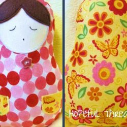 Matroyshka plushie doll sewing pattern