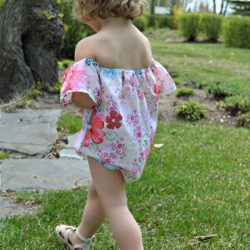 Off shoulder playsuit pattern by Whimsy Couture