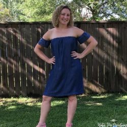 Ladies Off Shoulder Top Dress Pattern by Whimsy Couture